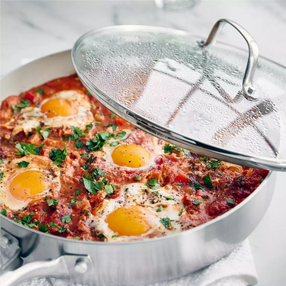 Stainless Pro 3.75 qt. Stainless Steel Saute Pan with Lid by GreenLife 7 Stainless Pro 3.75 qt. Stainless Steel Saute Pan with Lid by GreenLife - Image 5