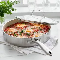 Stainless Pro 3.75 qt. Stainless Steel Saute Pan with Lid by GreenLife 12 Stainless Pro 3.75 qt. Stainless Steel Saute Pan with Lid by GreenLife -Cookware Sales Shop silver greenlife saute pans cc005548 001 4f 1000