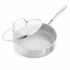 Stainless Pro 3.75 qt. Stainless Steel Saute Pan with Lid by GreenLife