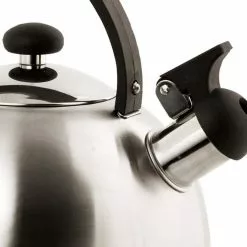 10.6-Cup Silver Stovetop Tea Kettle by Home Basics 7 10.6-Cup Silver Stovetop Tea Kettle by Home Basics -Cookware Sales Shop silver home basics tea kettles tk44081 4f 1000