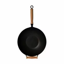 Joyce Chen 10-Piece Set 14 in. Silver Steel Non-Stick Wok, Lid, 2-Racks, Paddle, 12 in. Spatula, 12 in. Tongs & More by Honey-Can-Do