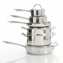 Devon 10-Piece Stainless Steel Cookware Set in Silver by KENMORE ELITE 15 Devon 10-Piece Stainless Steel Cookware Set in Silver by KENMORE ELITE -Cookware Sales Shop silver kenmore elite pot pan sets 126379 10 c3 1000