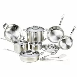 15-Piece Premium Grade Stainless Steel Cookware Set with Lids by Mockins