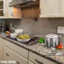 15-Piece Premium Grade Stainless Steel Cookware Set with Lids by Mockins 17 15-Piece Premium Grade Stainless Steel Cookware Set with Lids by Mockins -Cookware Sales Shop silver mockins pot pan sets mk pp 15pc 54 fa 1000