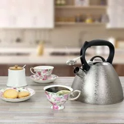 10-Cup Stainless Steel Whistling Tea Kettle by Mr. Coffee 13 10-Cup Stainless Steel Whistling Tea Kettle by Mr. Coffee -Cookware Sales Shop silver mr coffee tea kettles 985115205m 31 1000