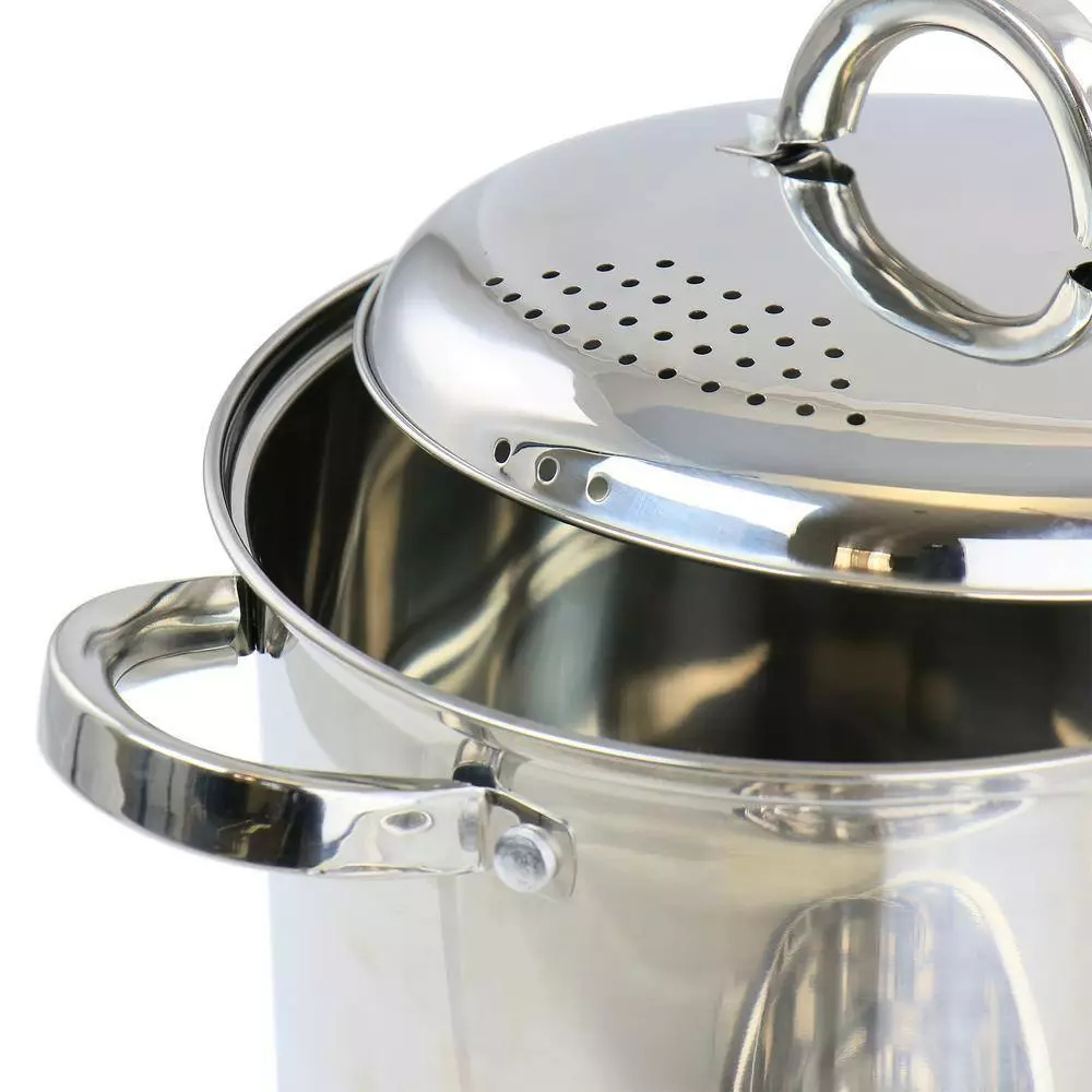 Sangerfield 5 qt. Stainless Steel Pasta Pot with Strainer Lid and Steamer Basket by Oster 7 Sangerfield 5 qt. Stainless Steel Pasta Pot with Strainer Lid and Steamer Basket by Oster - Image 5