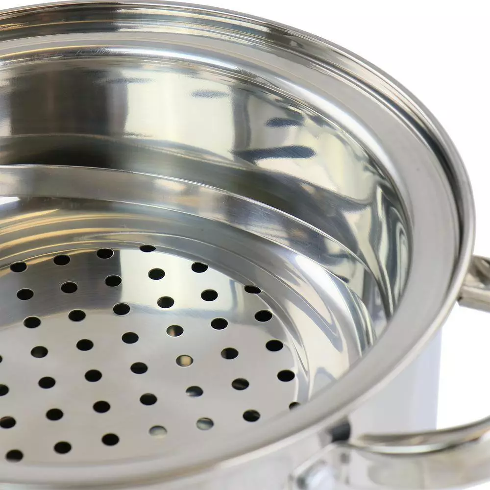Sangerfield 5 qt. Stainless Steel Pasta Pot with Strainer Lid and Steamer Basket by Oster 8 Sangerfield 5 qt. Stainless Steel Pasta Pot with Strainer Lid and Steamer Basket by Oster - Image 6