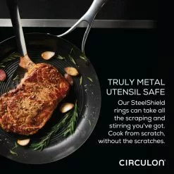 Circulon Stainless 11-Piece Steel Silver Cookware Set with SteelShield Hybrid Stainless and Nonstick Technology by Unbranded -Cookware Sales Shop silver pot pan sets 70051 1f 1000