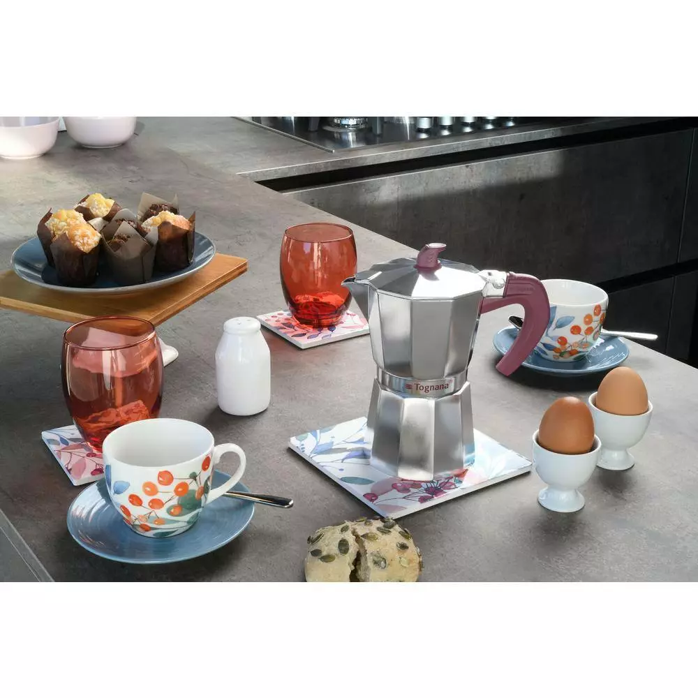 Extra Style Aluminum 6-Cup Coffee Maker by Tognana 6 Extra Style Aluminum 6-Cup Coffee Maker by Tognana - Image 4