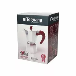 Extra Style 9-Cup Aluminum Coffee Maker by Tognana -Cookware Sales Shop silver tognana tea kettles v443059moru c3 1000