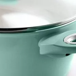 Plaza Cafe 4.5 qt. Round Aluminum Nonstick Dutch Oven in Sky Blue with Glass Lid by GIBSON HOME 9 Plaza Cafe 4.5 qt. Round Aluminum Nonstick Dutch Oven in Sky Blue with Glass Lid by GIBSON HOME -Cookware Sales Shop sky blue gibson home dutch ovens 985111746m 4f 1000