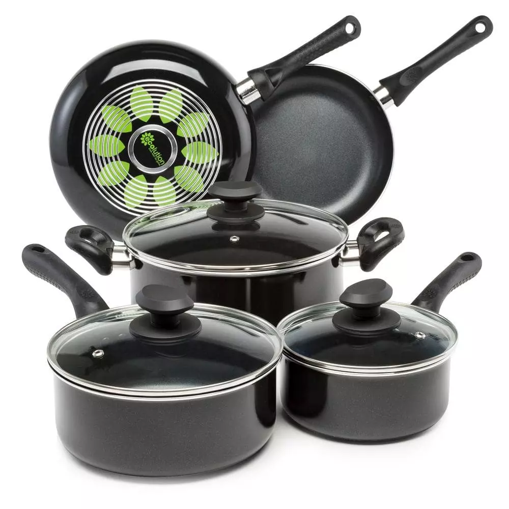 Artistry 8-Piece Aluminum Nonstick Cookware Set in Slate by Ecolution 3 Artistry 8-Piece Aluminum Nonstick Cookware Set in Slate by Ecolution