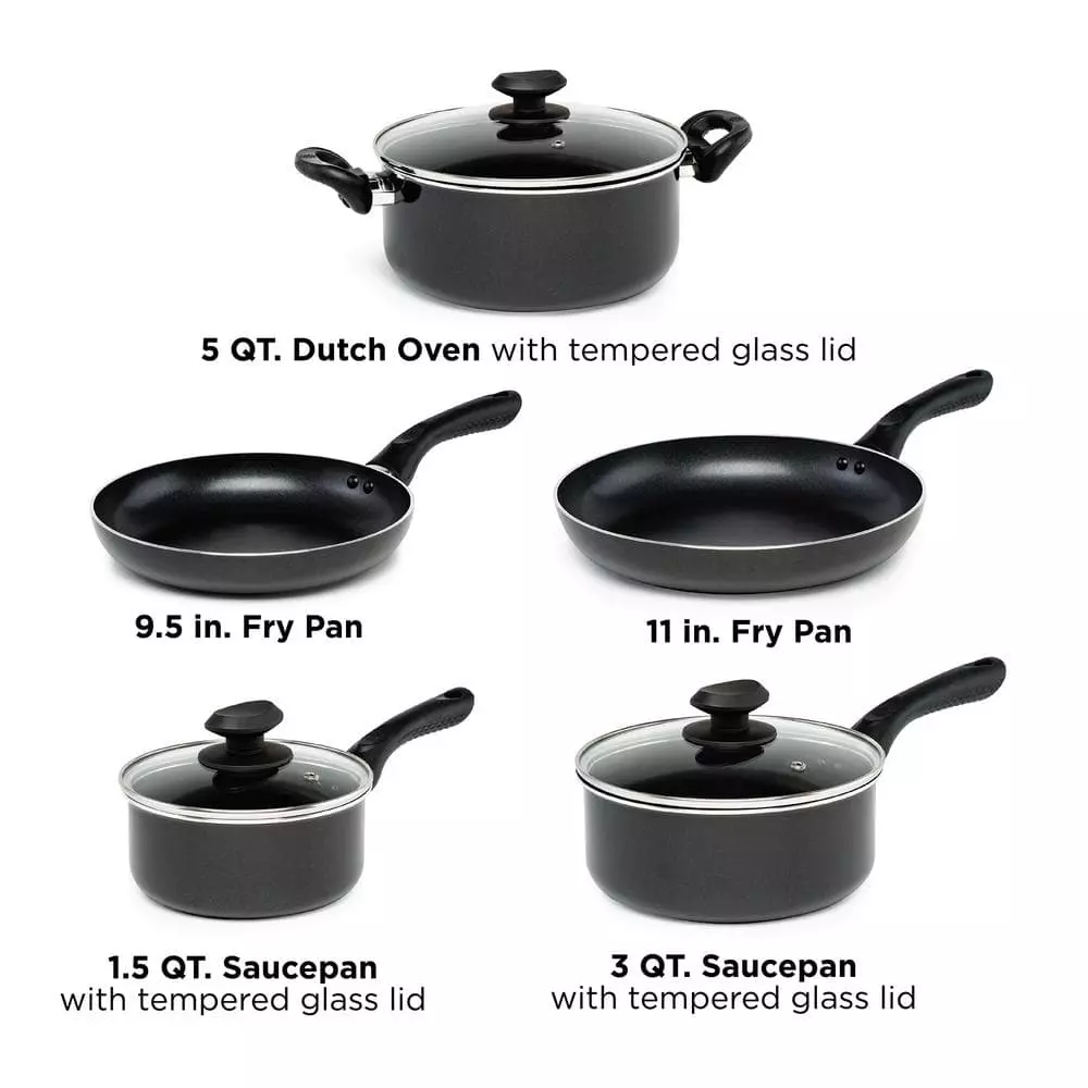 Artistry 8-Piece Aluminum Nonstick Cookware Set in Slate by Ecolution 4 Artistry 8-Piece Aluminum Nonstick Cookware Set in Slate by Ecolution - Image 2