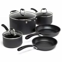 Symphony 8-Piece Aluminum Nonstick Cookware Set in Slate by Ecolution
