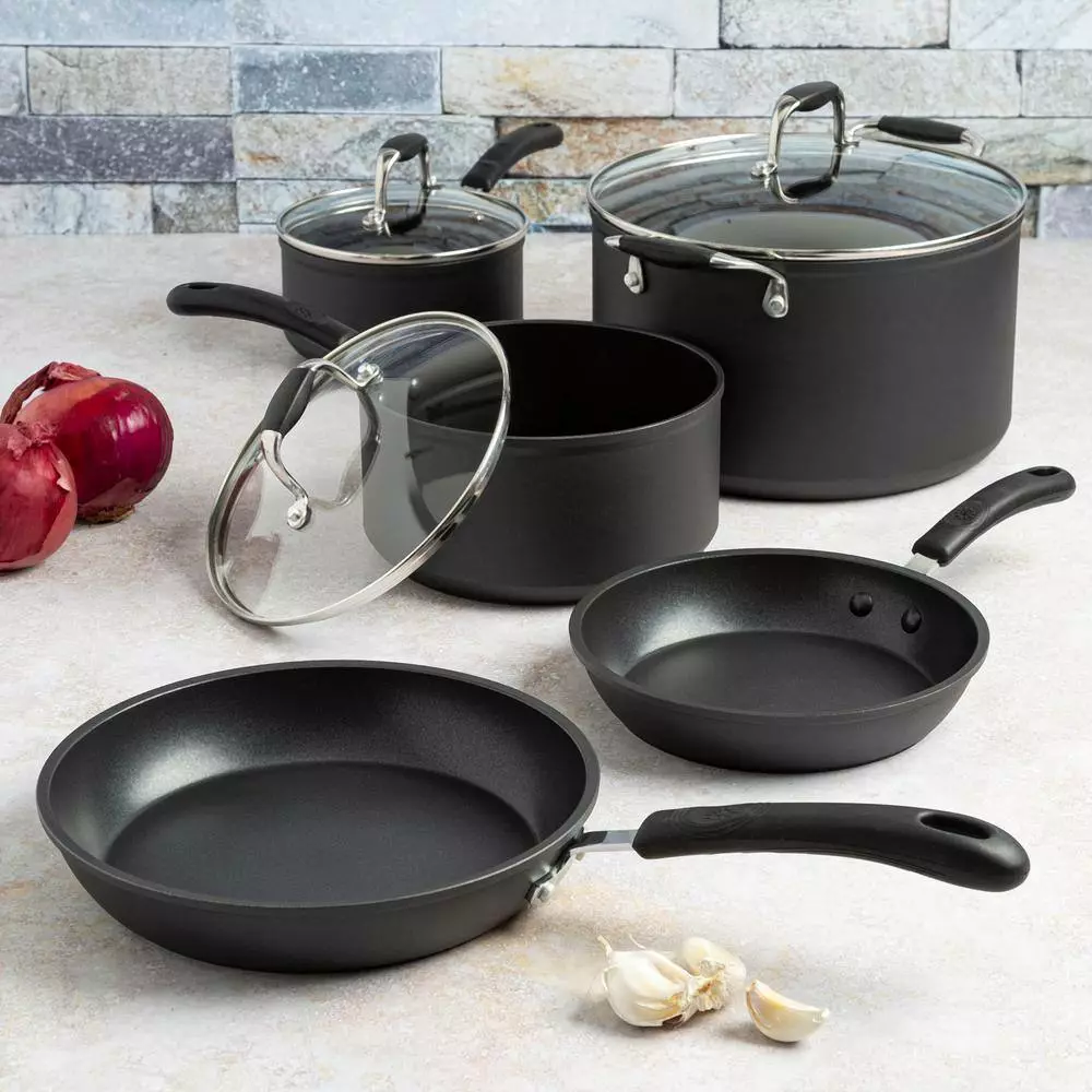 Symphony 8-Piece Aluminum Nonstick Cookware Set in Slate by Ecolution 4 Symphony 8-Piece Aluminum Nonstick Cookware Set in Slate by Ecolution - Image 2