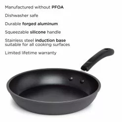 Symphony 11 in. Aluminum Nonstick Frying Pan in Slate by Ecolution 10 Symphony 11 in. Aluminum Nonstick Frying Pan in Slate by Ecolution -Cookware Sales Shop slate ecolution skillets esse 5128 4f 1000