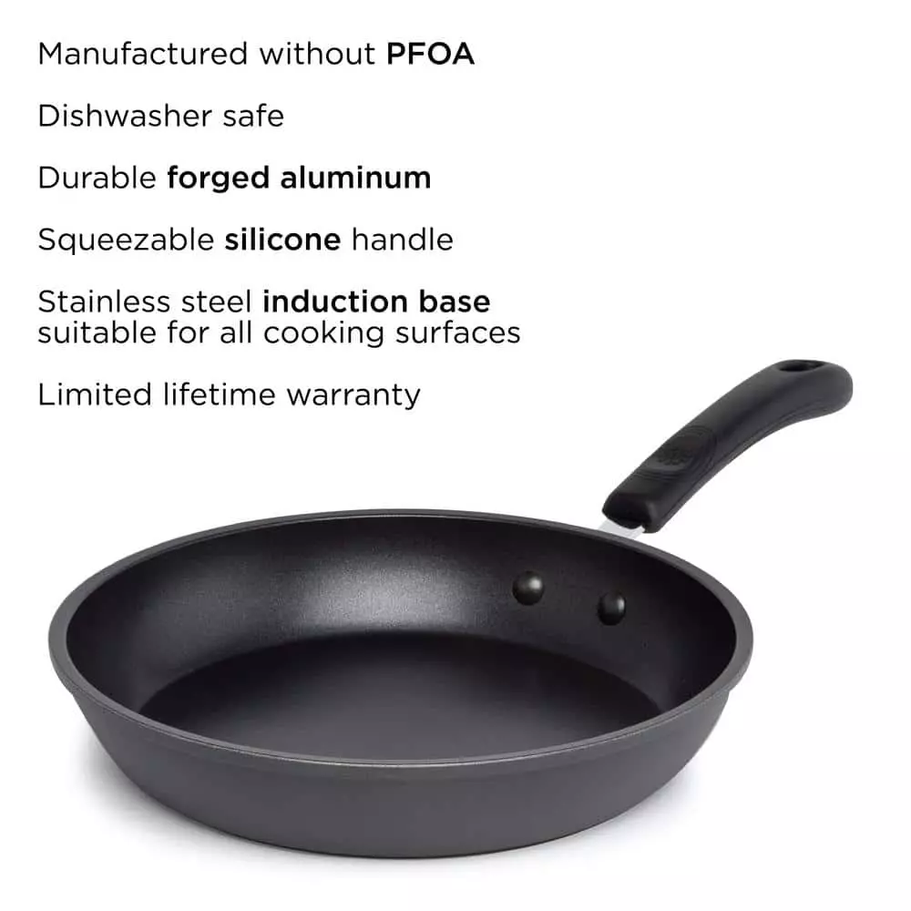 Symphony 11 in. Aluminum Nonstick Frying Pan in Slate by Ecolution 5 Symphony 11 in. Aluminum Nonstick Frying Pan in Slate by Ecolution - Image 3