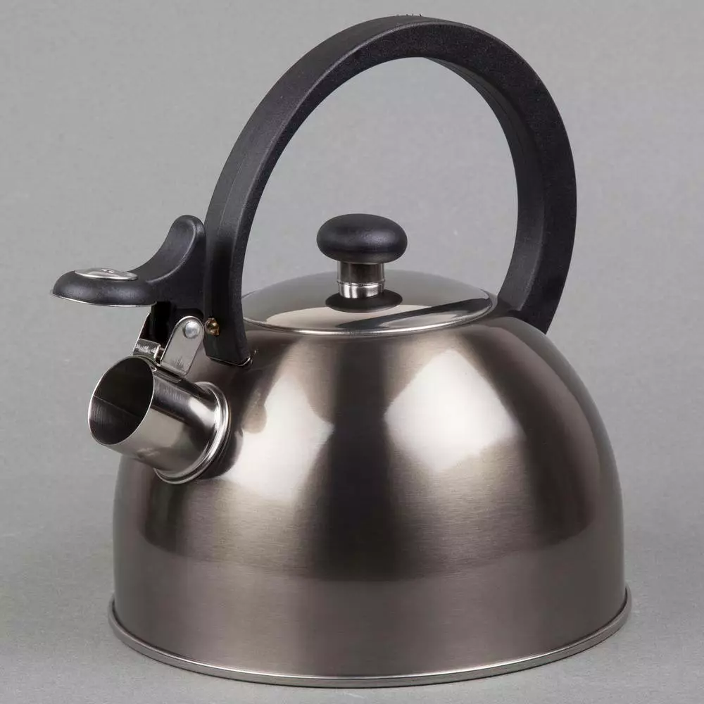 Prelude 8.4-Cup Smoke Stainless Steel with Whistle Stovetop Tea Kettle by Creative Home 6 Prelude 8.4-Cup Smoke Stainless Steel with Whistle Stovetop Tea Kettle by Creative Home - Image 4