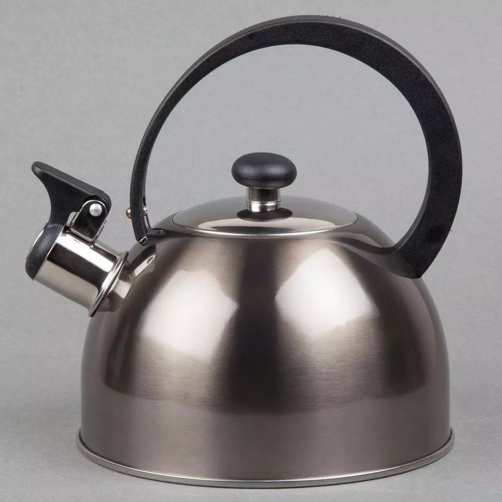 Prelude 8.4-Cup Smoke Stainless Steel with Whistle Stovetop Tea Kettle by Creative Home 5 Prelude 8.4-Cup Smoke Stainless Steel with Whistle Stovetop Tea Kettle by Creative Home - Image 3