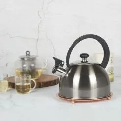 Prelude 8.4-Cup Smoke Stainless Steel with Whistle Stovetop Tea Kettle by Creative Home 14 Prelude 8.4-Cup Smoke Stainless Steel with Whistle Stovetop Tea Kettle by Creative Home -Cookware Sales Shop smoke creative home tea kettles 77000 fa 1000