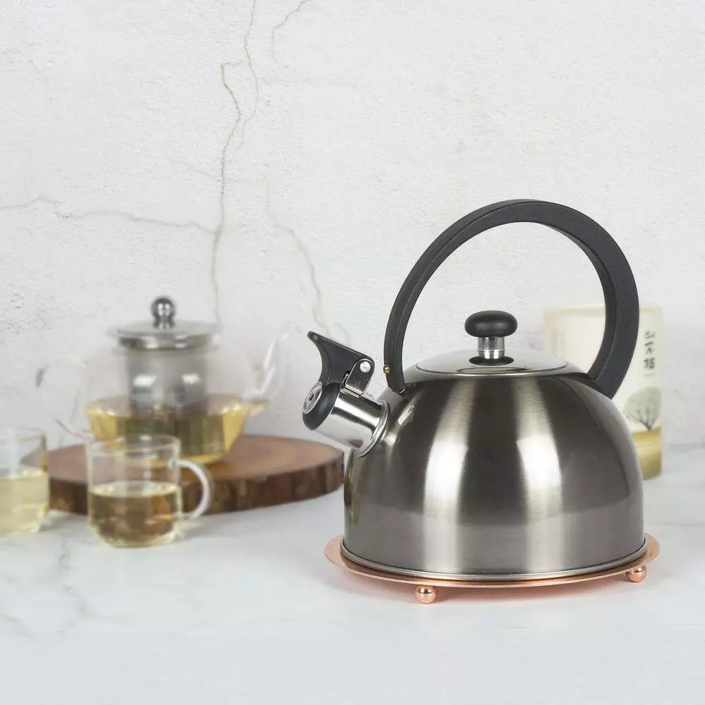 Prelude 8.4-Cup Smoke Stainless Steel with Whistle Stovetop Tea Kettle by Creative Home 8 Prelude 8.4-Cup Smoke Stainless Steel with Whistle Stovetop Tea Kettle by Creative Home - Image 6