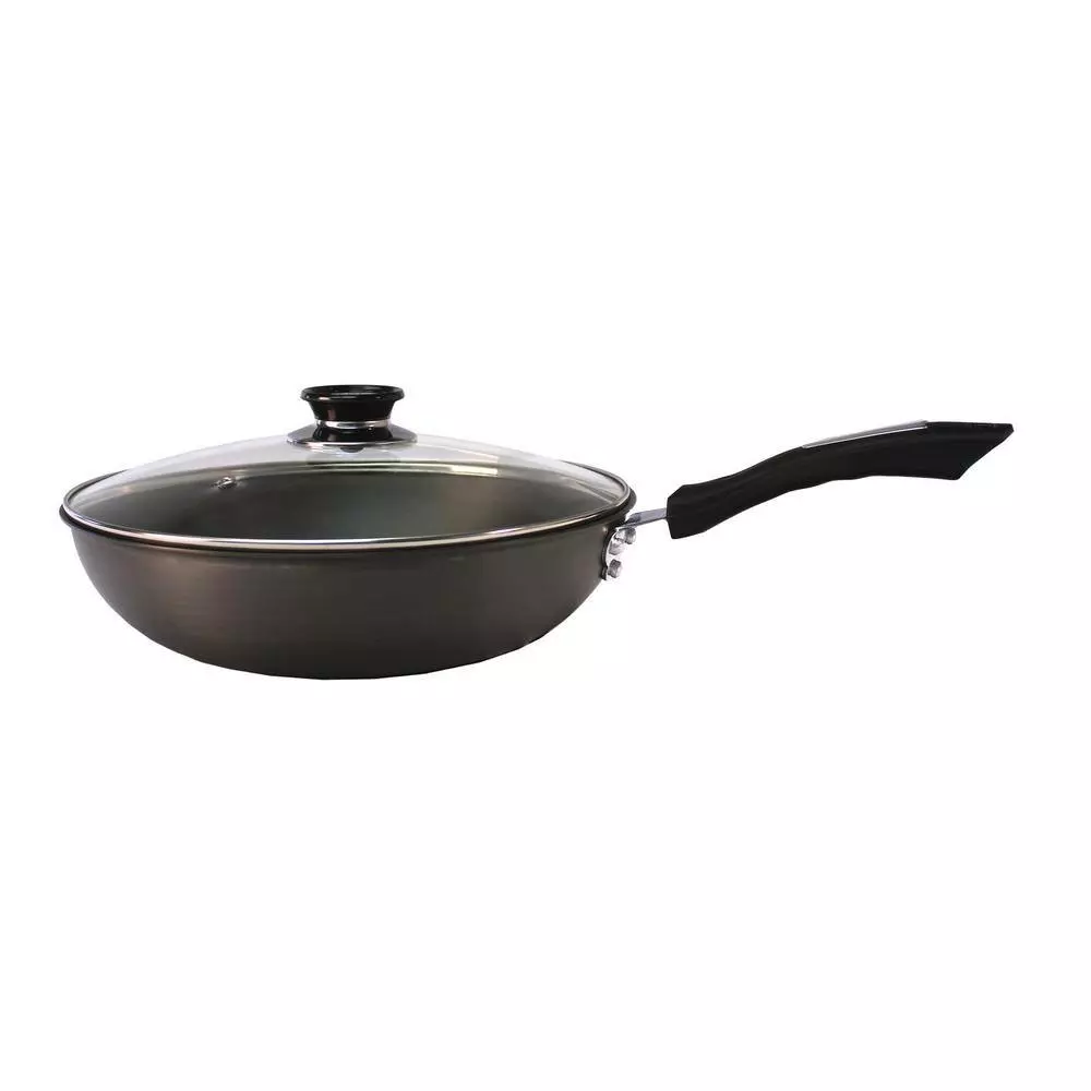 Hard-Anodized 12 in. Wok / Cookware with Lid by SPT 4 Hard-Anodized 12 in. Wok / Cookware with Lid by SPT - Image 2