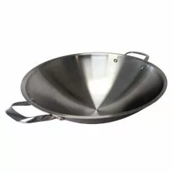 16.5 in. Stainless Steel Induction Wok with Stainless Steel Lid by SPT -Cookware Sales Shop spt woks stir fry pans sl pa400aa c3 1000
