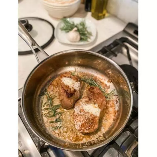 Black Cube Stainless, Saute Pan with Lid, 11 in. Dia., 4.5 qt. by Frieling 6 Black Cube Stainless, Saute Pan with Lid, 11 in. Dia., 4.5 qt. by Frieling - Image 4