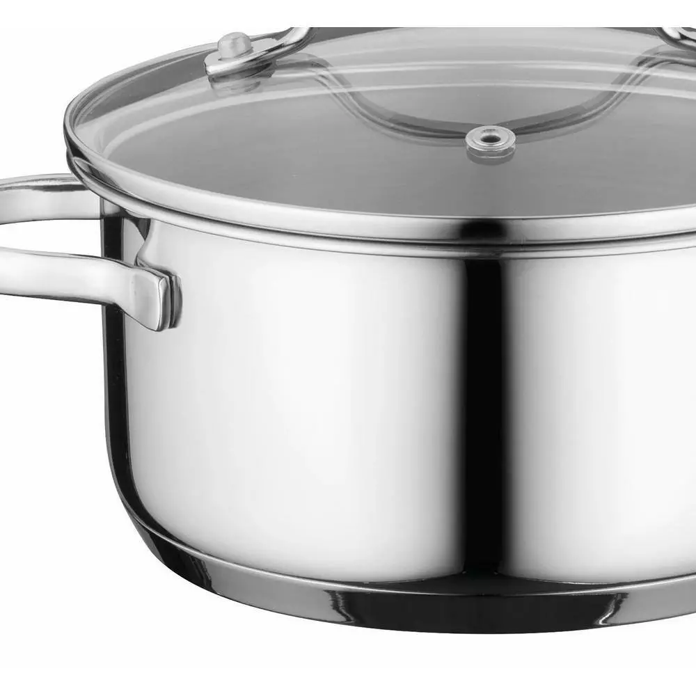 Essentials Comfort 1.7 qt. Round Stainless Steel Casserole Dish with Glass Lid by BergHOFF 6 Essentials Comfort 1.7 qt. Round Stainless Steel Casserole Dish with Glass Lid by BergHOFF - Image 4