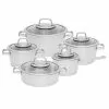 Essentials Manhattan 10-Piece Stainless Steel Cookware Set by BergHOFF -Cookware Sales Shop stainless steel berghoff pot pan sets 1110005 64 1000