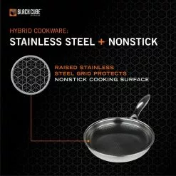 8 in. Hybrid Quick Release Frying Pan by Black Cube -Cookware Sales Shop stainless steel black cube skillets bc120 1f 1000 1