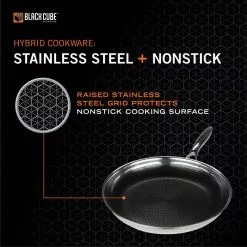 12.5 in. Hybrid Quick Release Frying Pan by Black Cube 14 12.5 in. Hybrid Quick Release Frying Pan by Black Cube -Cookware Sales Shop stainless steel black cube skillets bc132 1f 1000