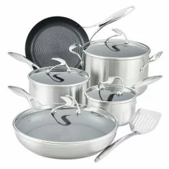 10-Piece Stainless Steel Cookware in Silver by Circulon