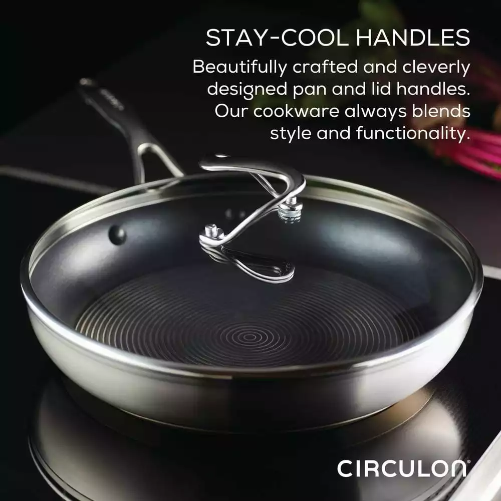 10-Piece Stainless Steel Cookware in Silver by Circulon 9 10-Piece Stainless Steel Cookware in Silver by Circulon - Image 7
