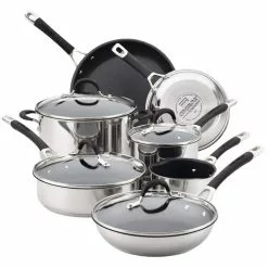 Momentum 11-Piece Stainless Steel Nonstick Cookware Set by Circulon
