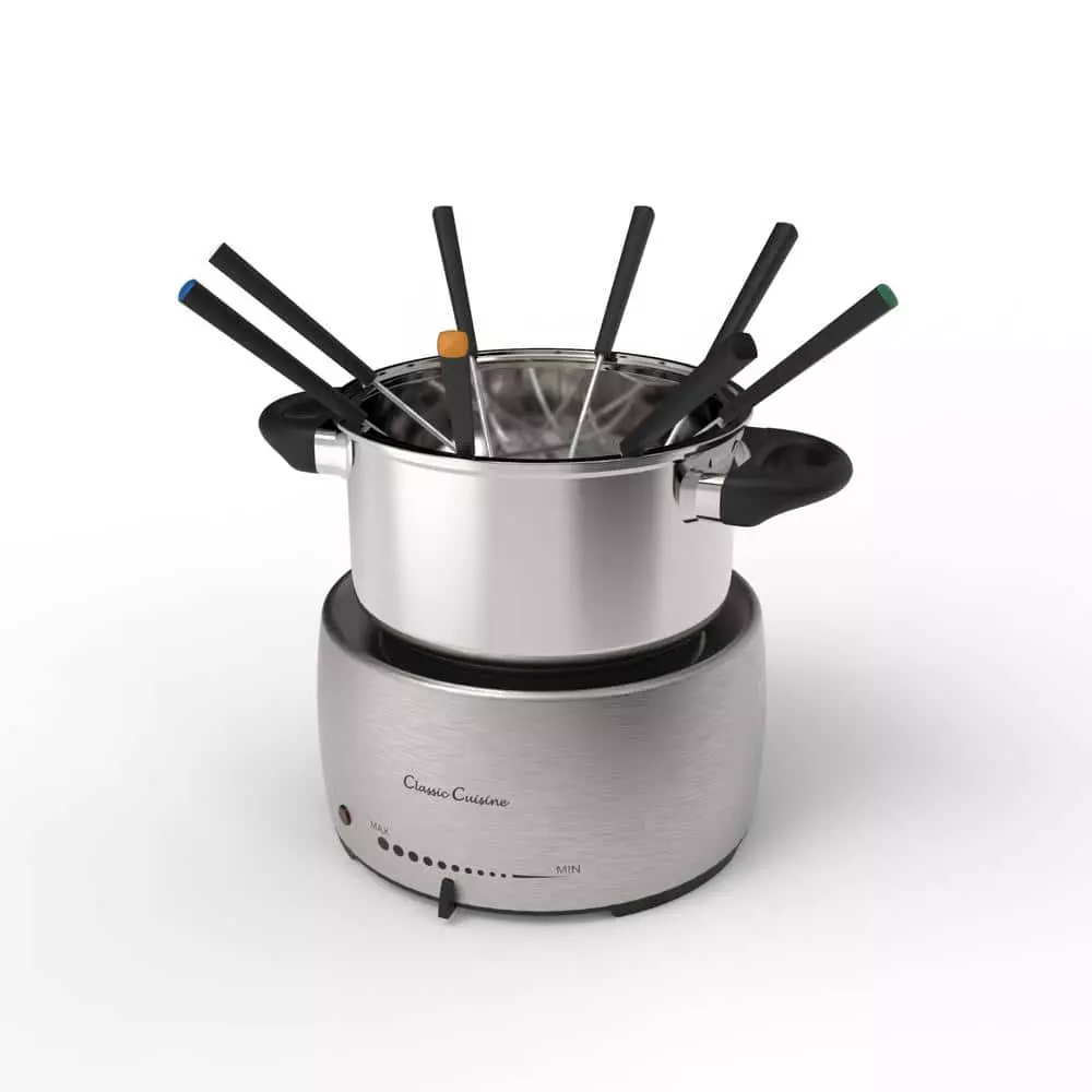 Stainless Steel Fondue Pot Set by Classic Cuisine 3 Stainless Steel Fondue Pot Set by Classic Cuisine