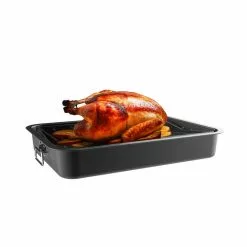 Heavy Duty Nonstick Roasting Pan with Angled Rack by Classic Cuisine 12 Heavy Duty Nonstick Roasting Pan with Angled Rack by Classic Cuisine -Cookware Sales Shop stainless steel classic cuisine roasting pans hw031104 44 1000