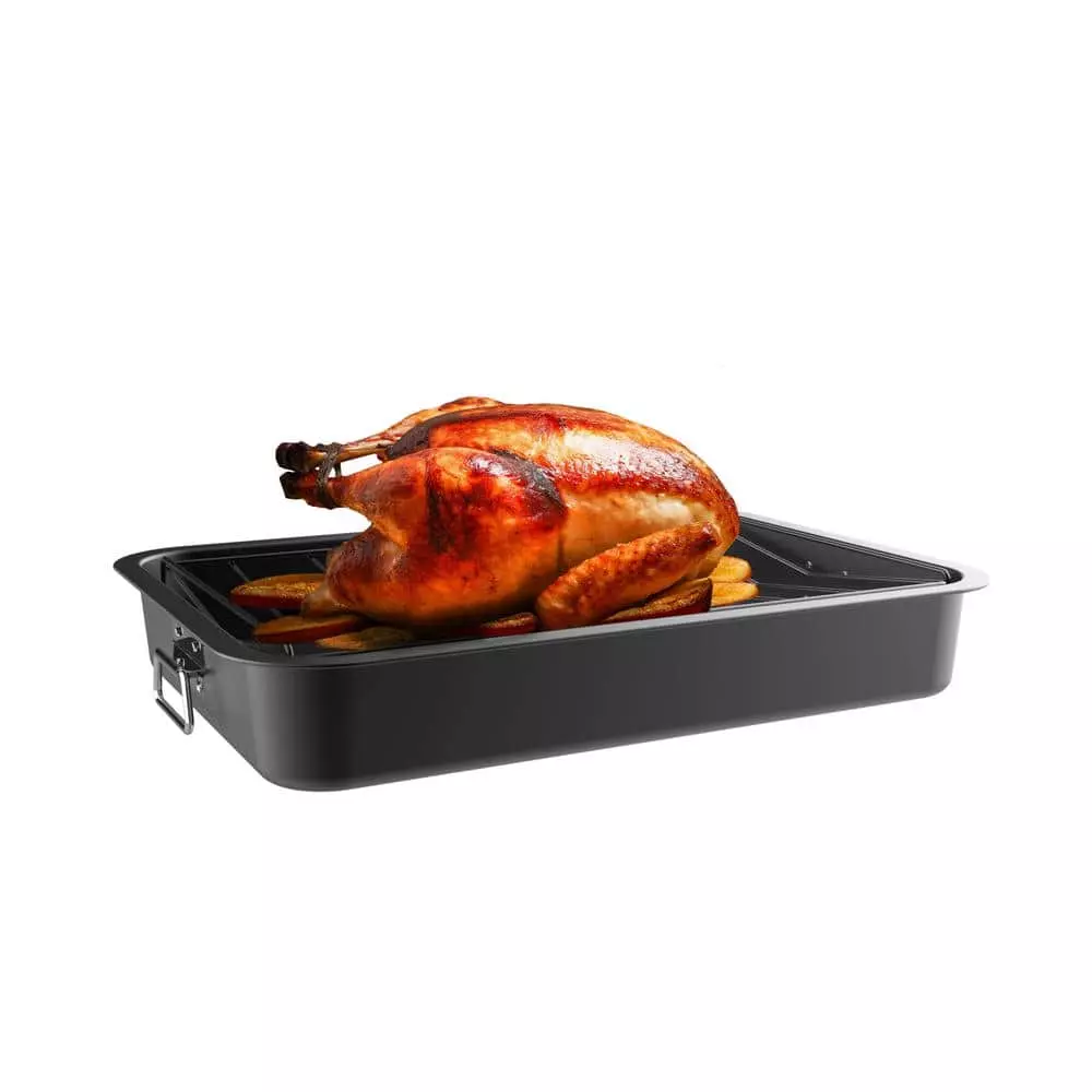 Heavy Duty Nonstick Roasting Pan with Angled Rack by Classic Cuisine 7 Heavy Duty Nonstick Roasting Pan with Angled Rack by Classic Cuisine - Image 5