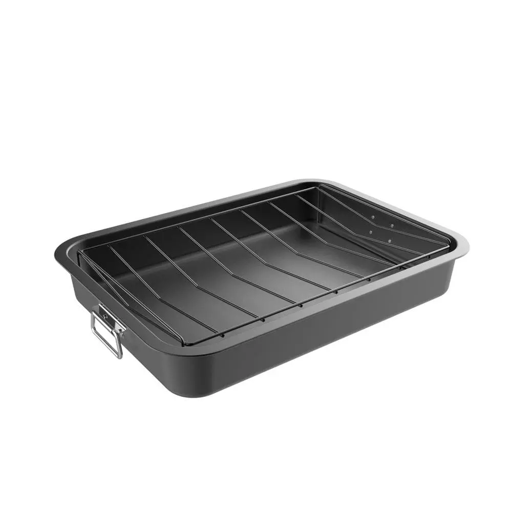 Heavy Duty Nonstick Roasting Pan with Angled Rack by Classic Cuisine 3 Heavy Duty Nonstick Roasting Pan with Angled Rack by Classic Cuisine