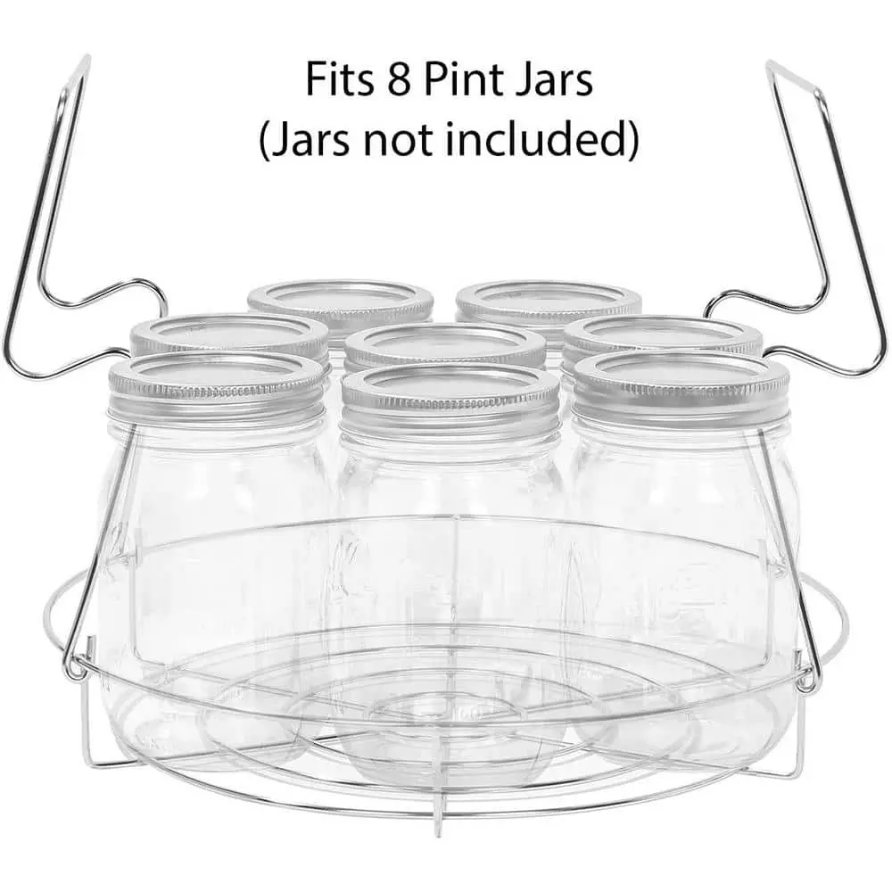 2-Piece 12 in. Stainless Steel Canning Rack, Canner Cookware Set, Holds 8 Pint or 7 qt. Jars by Concord 6 2-Piece 12 in. Stainless Steel Canning Rack, Canner Cookware Set, Holds 8 Pint or 7 qt. Jars by Concord - Image 4