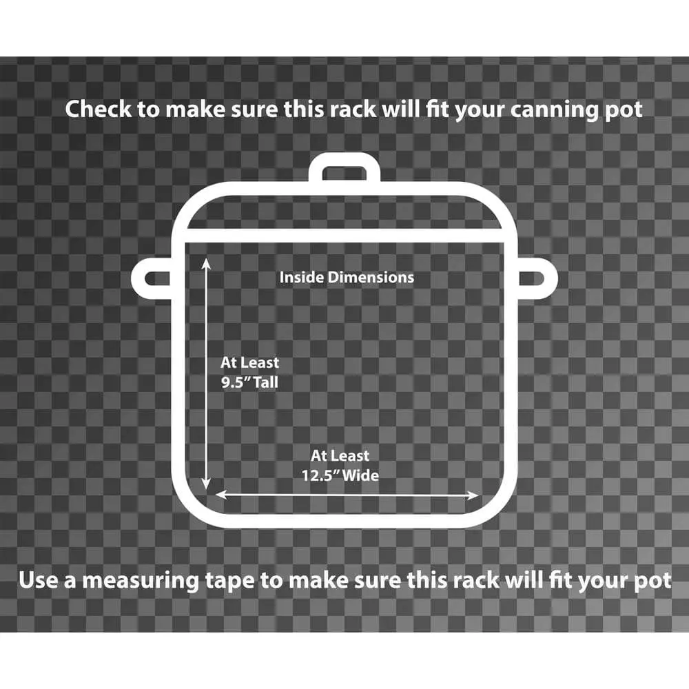 2-Piece 12 in. Stainless Steel Canning Rack, Canner Cookware Set, Holds 8 Pint or 7 qt. Jars by Concord 4 2-Piece 12 in. Stainless Steel Canning Rack, Canner Cookware Set, Holds 8 Pint or 7 qt. Jars by Concord - Image 2