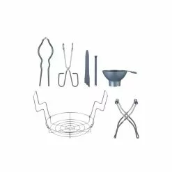 7 Piece Premium Stainless Steel Canning Cookware Set Starter Kit with Rack, Tongs, Wrench, Lid Lifter by Concord