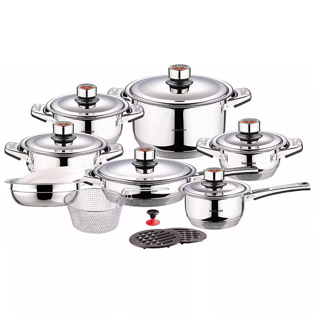 18-Piece Stainless Steel Cookware Set, Induction Compatible by Concord 3 18-Piece Stainless Steel Cookware Set, Induction Compatible by Concord