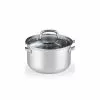 5 qt. Round Stainless Steel Casserole Dish with Glass Lid by Cook N Home 2 5 qt. Round Stainless Steel Casserole Dish with Glass Lid by Cook N Home -Cookware Sales Shop stainless steel cook n home dutch ovens 02609 64 1000