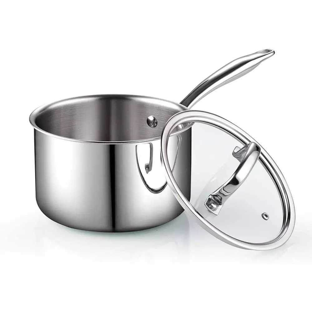 7-Piece Tri-Ply Clad Stainless Steel Cookware Set by Cook N Home 6 7-Piece Tri-Ply Clad Stainless Steel Cookware Set by Cook N Home - Image 4