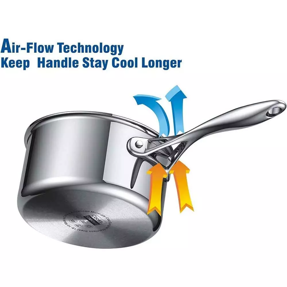 Multi-Ply Clad 12-Piece Stainless Steel Nonstick Cookware Set by Cooks Standard 5 Multi-Ply Clad 12-Piece Stainless Steel Nonstick Cookware Set by Cooks Standard - Image 3