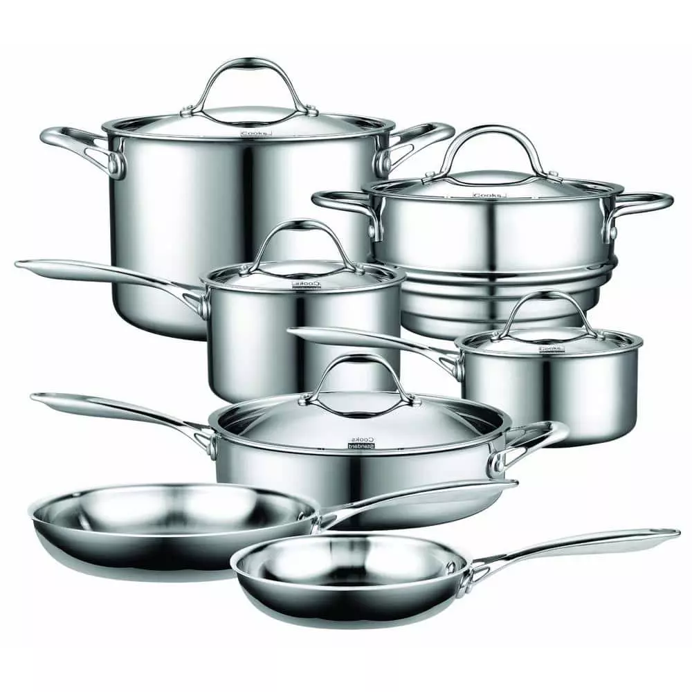 Multi-Ply Clad 12-Piece Stainless Steel Nonstick Cookware Set by Cooks Standard 3 Multi-Ply Clad 12-Piece Stainless Steel Nonstick Cookware Set by Cooks Standard