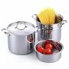 Classic 12 qt. Stainless Steel Pasta Stockpot Cooker Steamer Multi-Pot Set by Cooks Standard -Cookware Sales Shop stainless steel cooks standard stock pots 02568 64 1000
