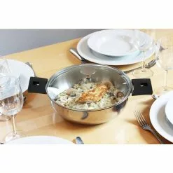 Tulipe 8-Piece Stainless Steel Sauce Pan Set by Cristel -Cookware Sales Shop stainless steel cristel sauce pans st8ptan 44 1000