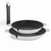 Tulipe 3-Piece Stainless Steel Nonstick Frying Pan Set by Cristel 1 Tulipe 3-Piece Stainless Steel Nonstick Frying Pan Set by Cristel -Cookware Sales Shop stainless steel cristel skillets st3ptan 64 1000